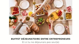 Buffet déjeunatoire entre entrepreneurs